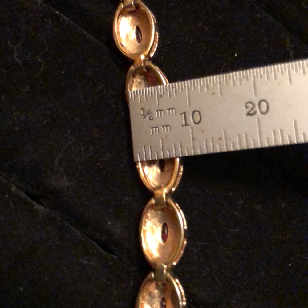 Sterling Silver/Simulated Ruby /Vermeil Bracelet - image 6